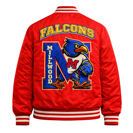 Millwood Falcons “State Built” Satin Bomber