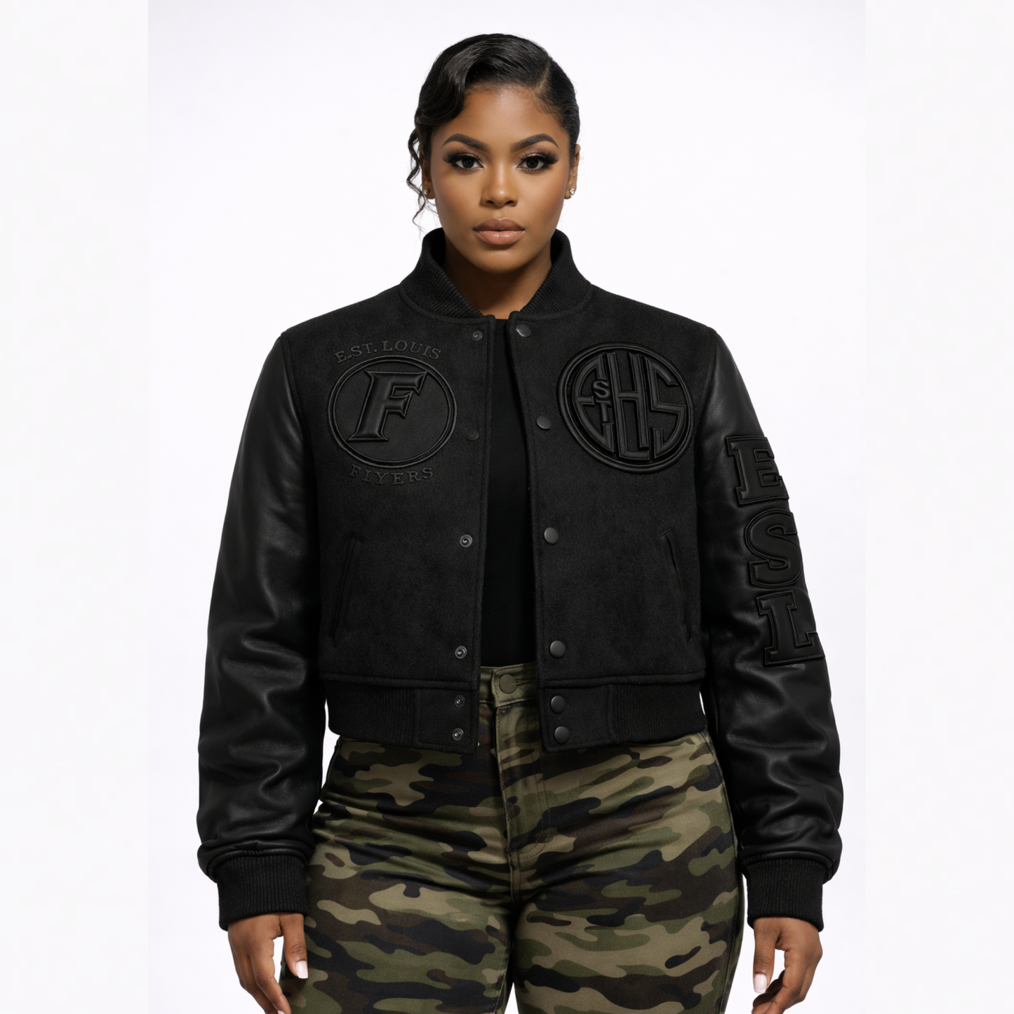 First Class – Women’s Cropped Letterman Jacket | One Drop Only (Pre-Order Closes Jan 16)