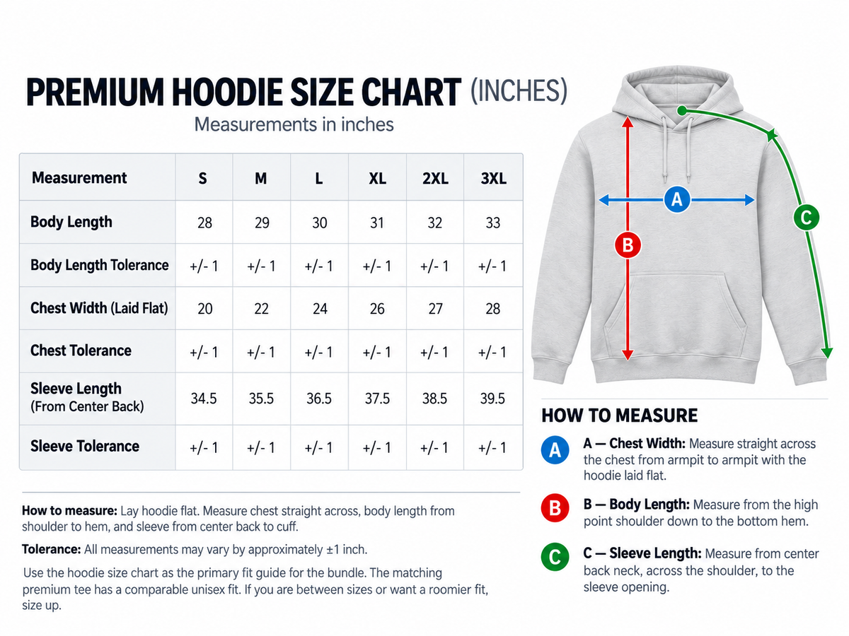 89 BLOCKS — Premium Hoodie + Premium Tee Bundle