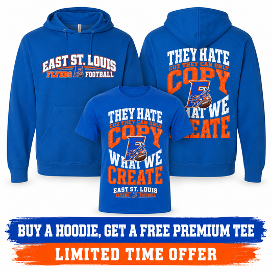 COPY WHAT WE CREATE — Premium Hoodie + Tee Bundle (Royal Edition)