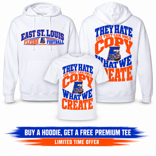 COPY WHAT WE CREATE — Premium Hoodie + Tee Bundle (White Edition)