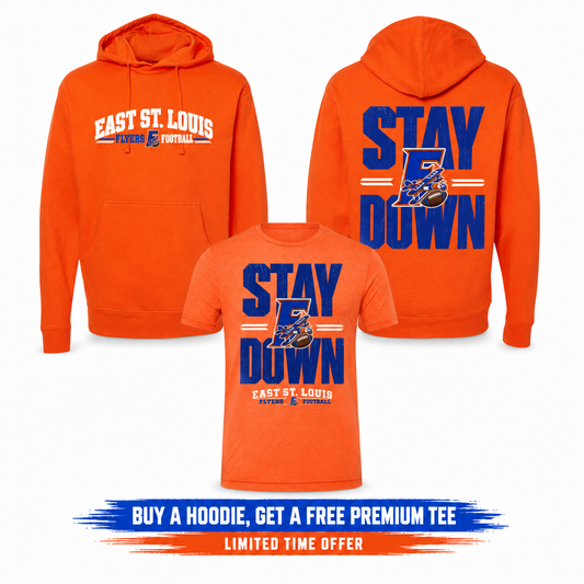 STAY DOWN — Premium Hoodie + Premium Tee Bundle